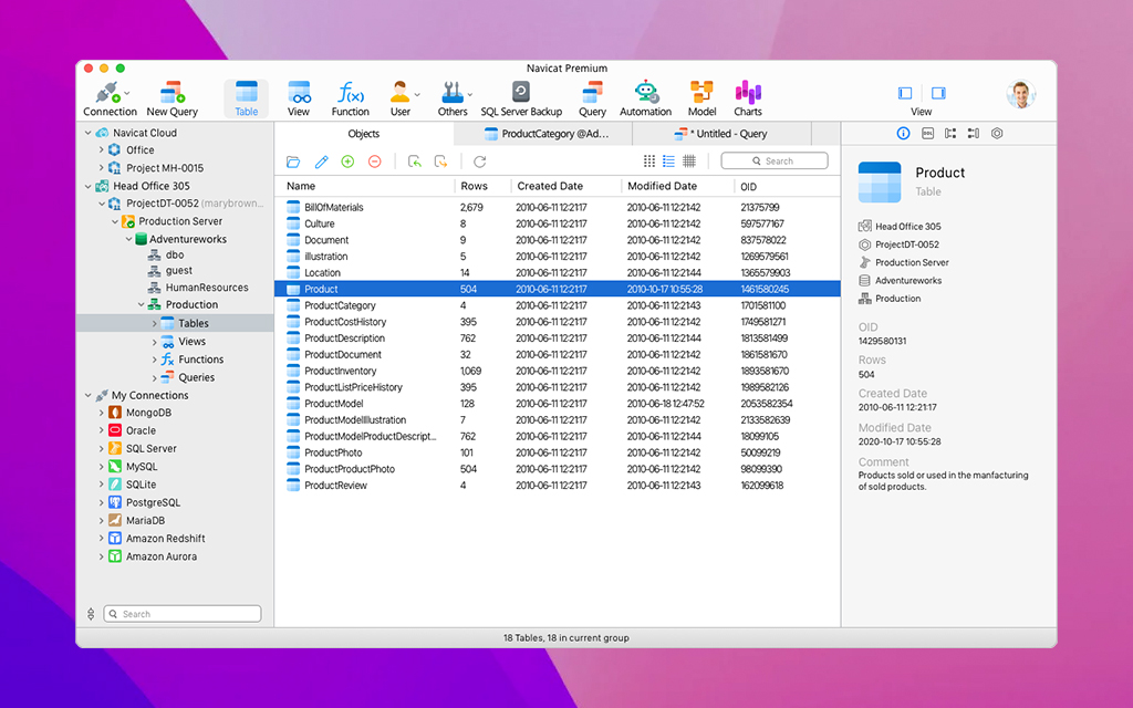 Navicat Premium 16.1.2 英文版 强大的数据库管理工具