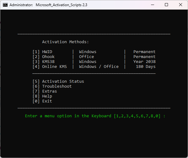 Microsoft Activation Scripts