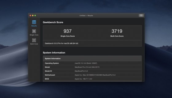 Geekbench mac跑分评测软件