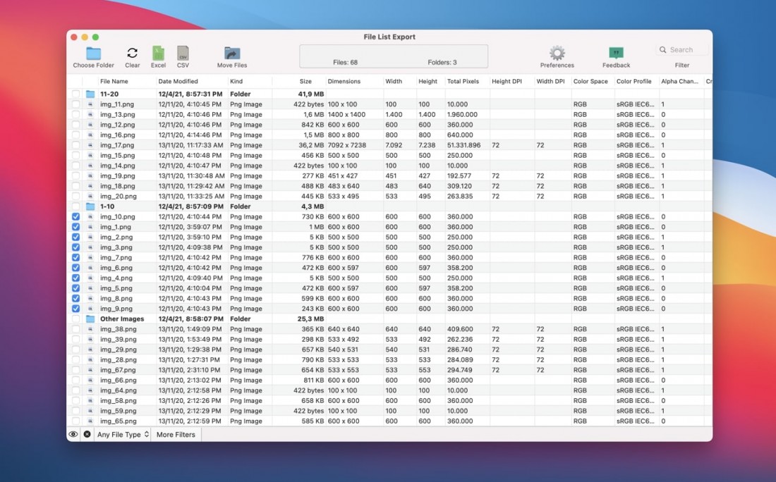 File List Export 文件列表导出工具